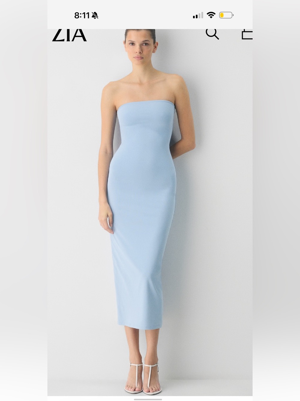 Aritzia Strapless Midi Dress